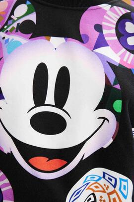 SUDADERA CORTA PSHICO MICKEY MOUSE NEGRA