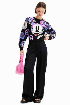 SUDADERA CORTA PSHICO MICKEY MOUSE NEGRA