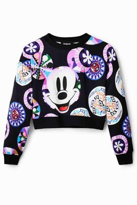 SUDADERA CORTA PSHICO MICKEY MOUSE NEGRA