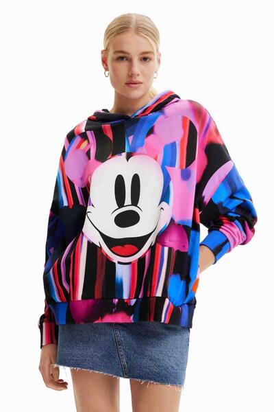 Sudadera oversize Mickey Mouse de mujer