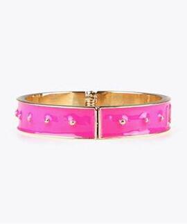 PULSERA RÍGIDA LACADA LOLA FUCSIA