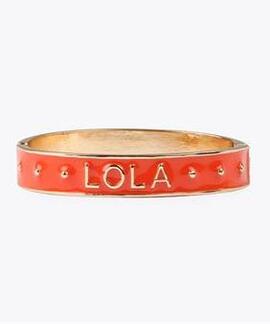 PULSERA RÍGIDA LACADA LOLA CORAL