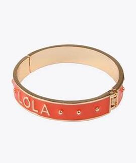 PULSERA RÍGIDA LACADA LOLA CORAL