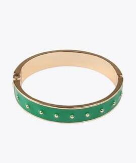 PULSERA RÍGIDA LACADA LOLA VERDE