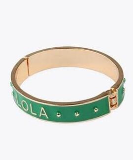 PULSERA RÍGIDA LACADA LOLA VERDE