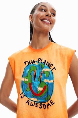 CAMISETA PLANET NARANJA