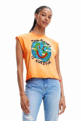 CAMISETA PLANET NARANJA