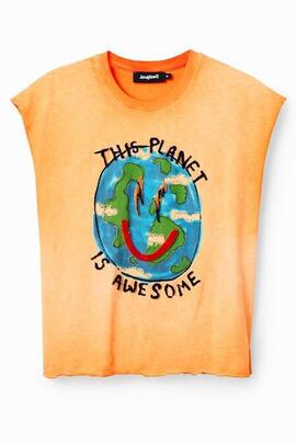 CAMISETA PLANET NARANJA