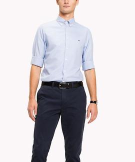 SLIM LUXURY DOBBY SHIRT SLIM FIT SHIRT BLUE