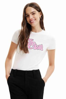 CAMISETA BARCELONA BLANCA CON STRASS