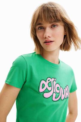 CAMISETA BARCELONA VERDE CON STRASS