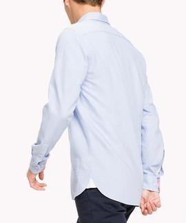 SLIM LUXURY DOBBY SHIRT SLIM FIT SHIRT BLUE