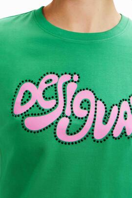 CAMISETA BARCELONA VERDE CON STRASS