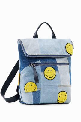 MOCHILA MEDIANA DENIM SMILEY®