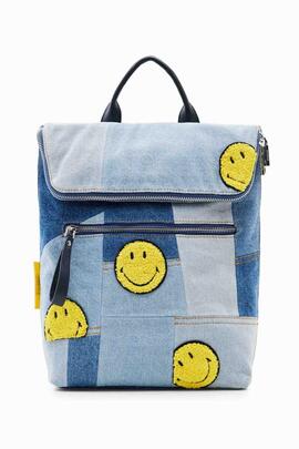 MOCHILA MEDIANA DENIM SMILEY®