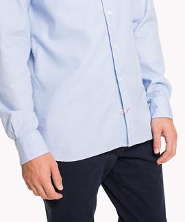 SLIM LUXURY DOBBY SHIRT SLIM FIT SHIRT BLUE