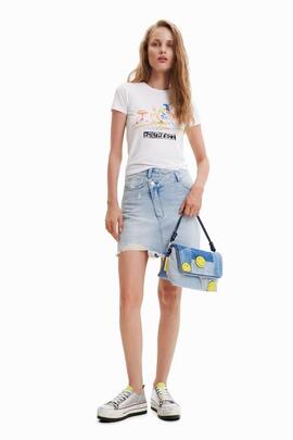 BOLSO BANDOLERA SMILEY® DENIM PATCH VENECIA