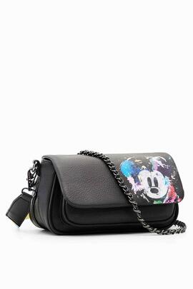 BANDOLERA MEDIANA MICKEY MOUSE NEGRA