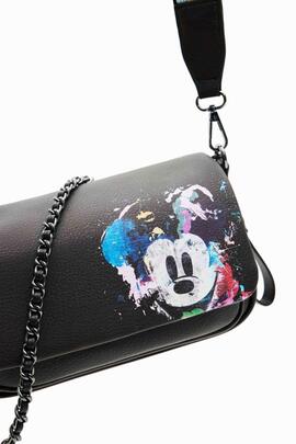 BANDOLERA MEDIANA MICKEY MOUSE NEGRA