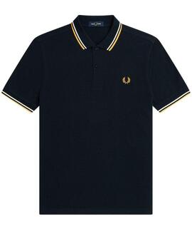 POLO TWIN TIPPED M3600 R81 NAVY / ECRU / GOLDEN