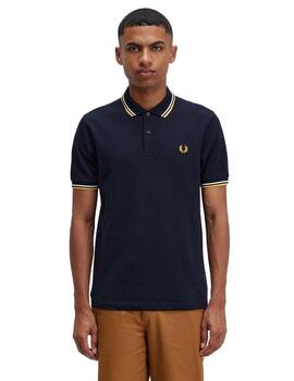 POLO TWIN TIPPED M3600 R81 NAVY / ECRU / GOLDEN