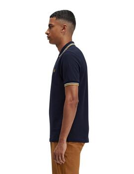 POLO TWIN TIPPED M3600 R81 NAVY / ECRU / GOLDEN