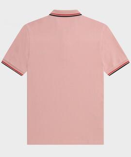 POLO TWIN TIPPED M3600 R69 CHALK PINK / WASHED RED / BLACK