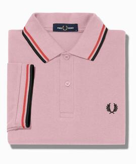 POLO TWIN TIPPED M3600 R69 CHALK PINK / WASHED RED / BLACK