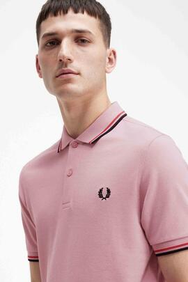 POLO TWIN TIPPED M3600 R69 CHALK PINK / WASHED RED / BLACK