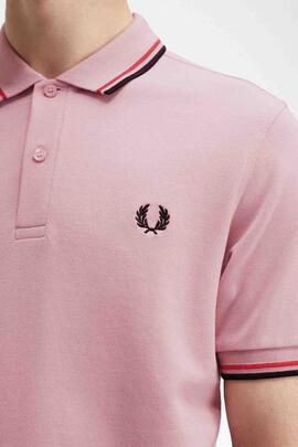 POLO TWIN TIPPED M3600 R69 CHALK PINK / WASHED RED / BLACK