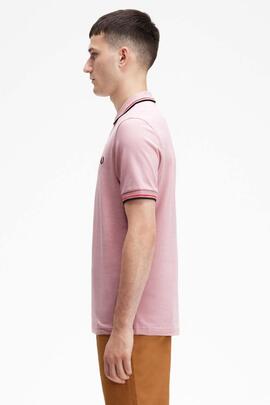POLO TWIN TIPPED M3600 R69 CHALK PINK / WASHED RED / BLACK