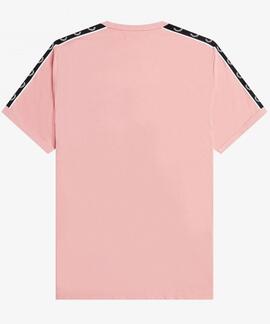 CAMISETA TAPED RINGER ROSA