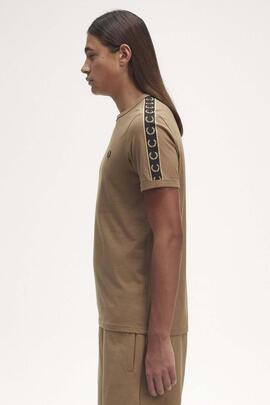 CAMISETA TAPED RINGER CAMEL