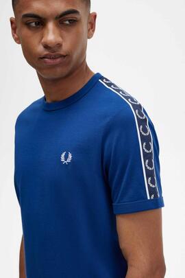 CAMISETA TAPED RINGER AZUL COBALTO