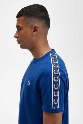 CAMISETA TAPED RINGER AZUL COBALTO