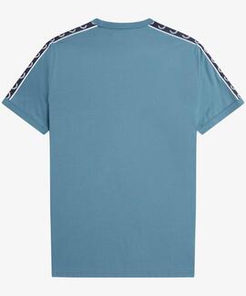 CAMISETA TAPED RINGER AZUL