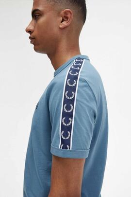 CAMISETA TAPED RINGER AZUL