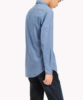 SLIM STRETCH HEXAGON PRINT SHIRT SLIM FIT ST. BLUE