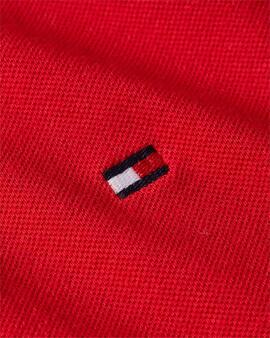 CAMISETA PIQUÉ TIPPING SLIM FIT ROJA