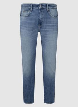 PANTALÓN VAQUERO CRANE SLIM TAPER MM5 POWERFLEX DENIM AZUL