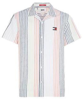 CAMISA MANGA CORTA CLASSIC LINEN RAYAS MULTICOLOR