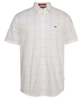 CAMISA MANGA CORTA CLASSIC CHECK REGULAR FIT BLANCA