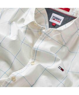 CAMISA MANGA CORTA CLASSIC CHECK REGULAR FIT BLANCA