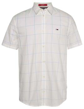 CAMISA MANGA CORTA CLASSIC CHECK REGULAR FIT BLANCA