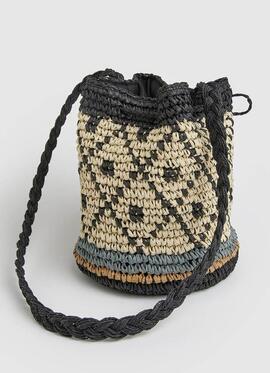 BOLSO BUCKET DE PAJA XIMENA BAG