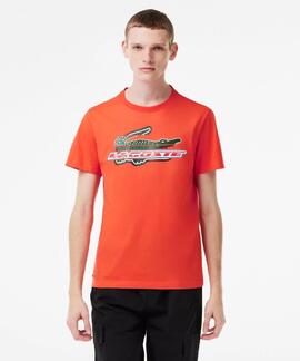 CAMISETA LACOSTE SPORT REGULAR FIT NARANJA