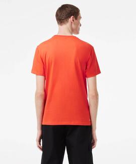 CAMISETA LACOSTE SPORT REGULAR FIT NARANJA