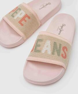 CHANCLAS SLIDER KNIT ROSA