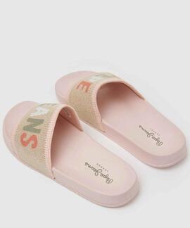 CHANCLAS SLIDER KNIT ROSA