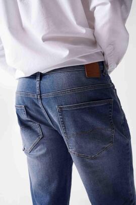 PANTALÓN CORTO VAQUERO AZUL REGULAR FIT SOFT DENIM